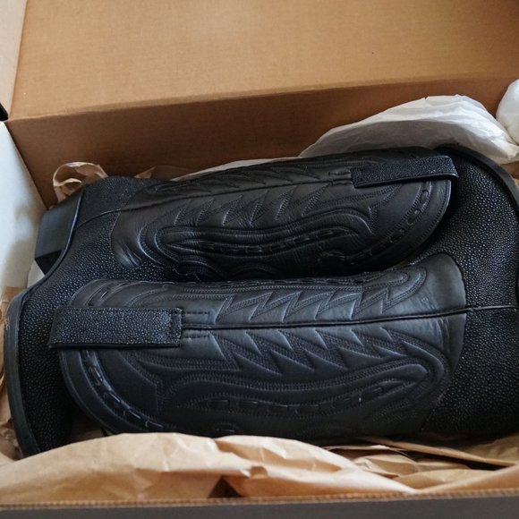 Hand Made STINGRAY Cowboy Western DECKTILES BOOTS w Eyes SZ 6.5 - Picture 5 of 16